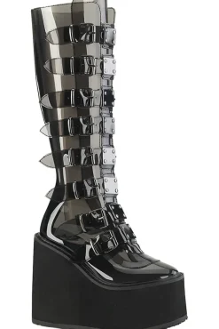 DemoniaCult SWING 815C Black Transparent Boots