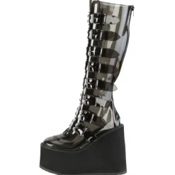 DemoniaCult SWING 815C Black Transparent Boots