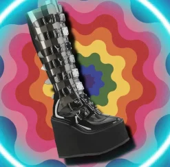 DemoniaCult SWING 815C Black Transparent Boots