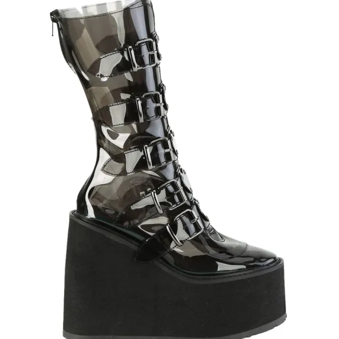 DemoniaCult SWING 230C Black Transparent Boots