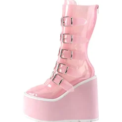 DemoniaCult SWING 230C Pink Transparent Boots