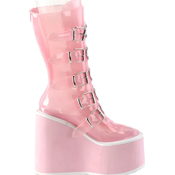 DemoniaCult SWING 230C Pink Transparent Boots
