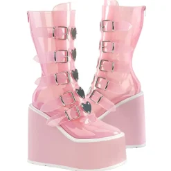 DemoniaCult SWING 230C Pink Transparent Boots