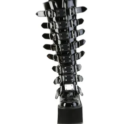 DemoniaCult Swing 815WC Boots Patent WIDE CALF