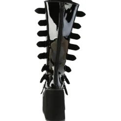 DemoniaCult Swing 815WC Boots Patent WIDE CALF