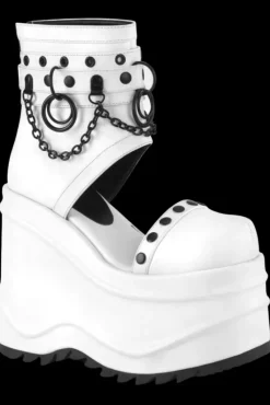 DemoniaCult WAVE 22 White Boots