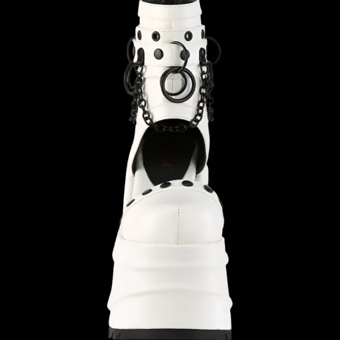 DemoniaCult WAVE 22 White Boots