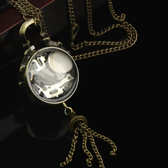 Pocketwatches Domed Pivoting Steampunk Necklace Watch