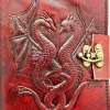 Nemesis Now Double Dragon Leather Embossed Journal and Lock
