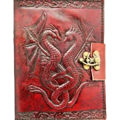 Nemesis Now Double Dragon Leather Embossed Journal and Lock