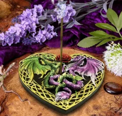 Nemesis Now Dragon Love Heart Incense Burner