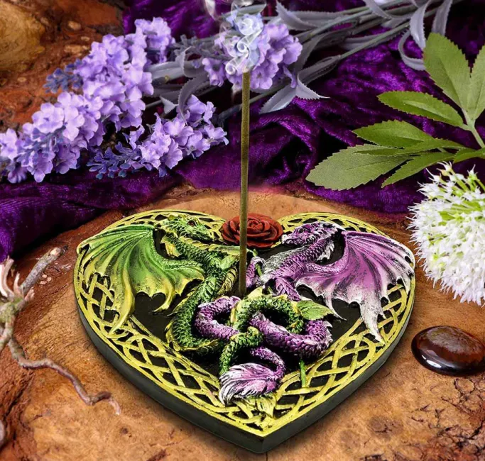Nemesis Now Dragon Love Heart Incense Burner