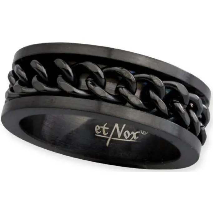 Echt etNox Black Mesh Steel Ring