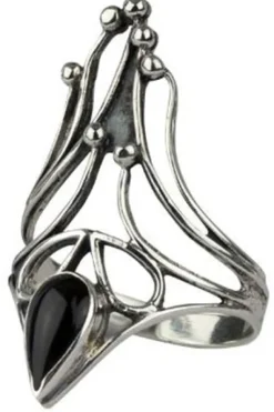 Echt etNox Black Nail with Onyx Silver Ring