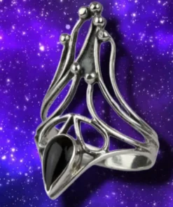 Echt etNox Black Nail with Onyx Silver Ring