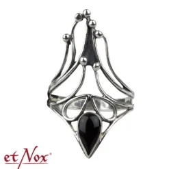 Echt etNox Black Nail with Onyx Silver Ring