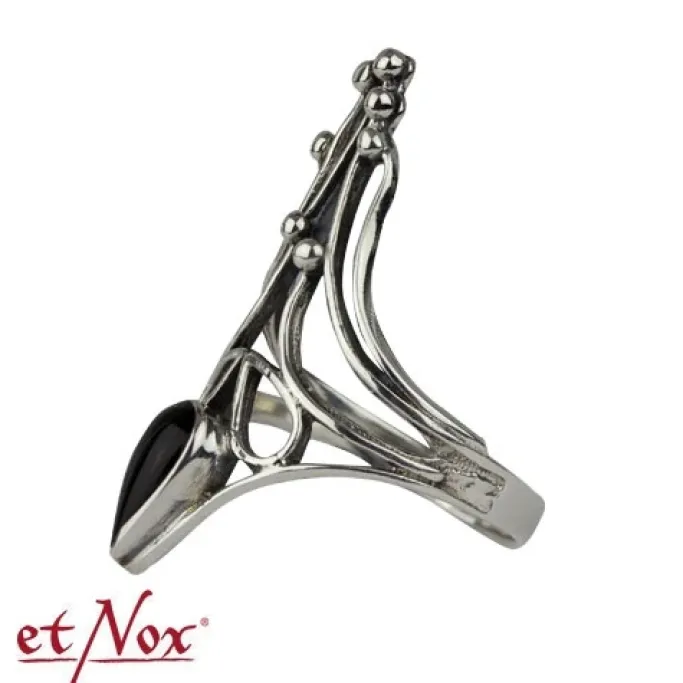 Echt etNox Black Nail with Onyx Silver Ring