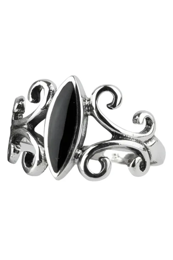 Echt etNox Black Onyx Sterling Silver Ring