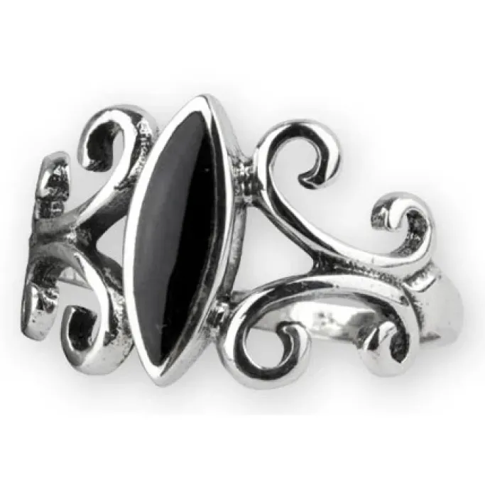 Echt etNox Black Onyx Sterling Silver Ring