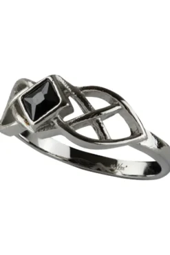 Echt etNox Celtic Crystal Zirconia Ring Black