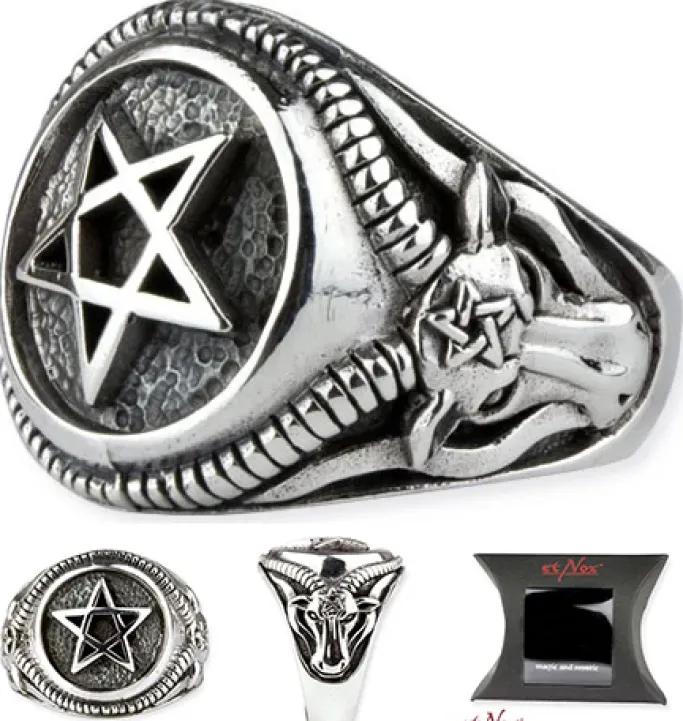 Echt etNox Celtic Pentagram Ring Sterling Silver
