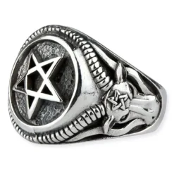 Echt etNox Celtic Pentagram Ring Sterling Silver