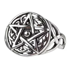 Echt etNox Celtic Pentagram Ring Sterling Silver