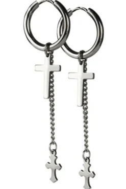 Echt etNox Crosses with chain Earrings