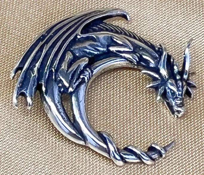 Echt etNox Fantasy Dragon Pendant Sterling Silver