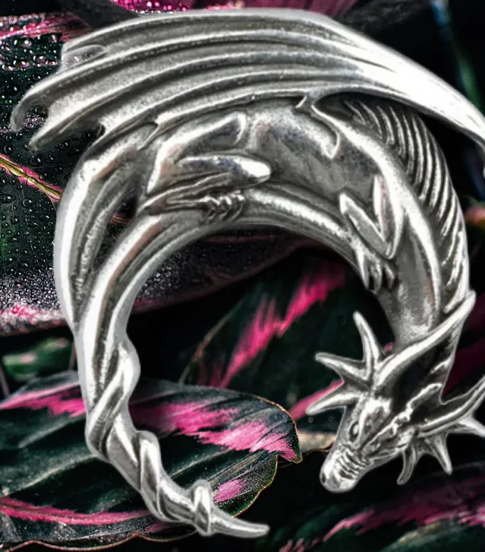Echt etNox Fantasy Dragon Pendant Sterling Silver