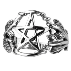 Echt etNox Gothic Pentagram Ring Sterling Silver