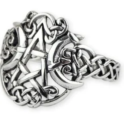 Echt etNox "Moon Pentacle" Ring 925 silver