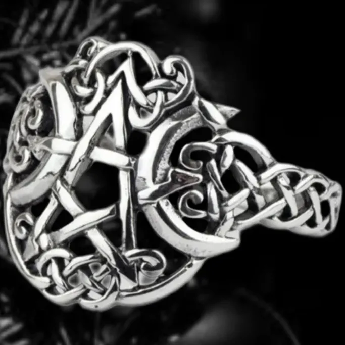 Echt etNox "Moon Pentacle" Ring 925 silver