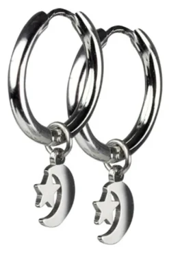 Echt etNox  Moon with Star Earrings