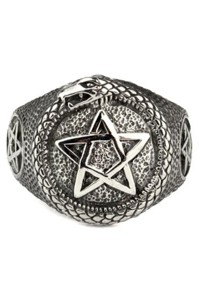 Echt etNox Pentacle and Snake Ring