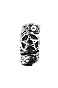 Echt etNox Pentagram Beard Bead or Hair Pearl BP1016