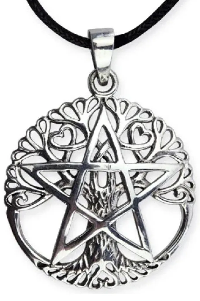 Echt etNox Pentagram Tree of Life Pendant Sterling Silver