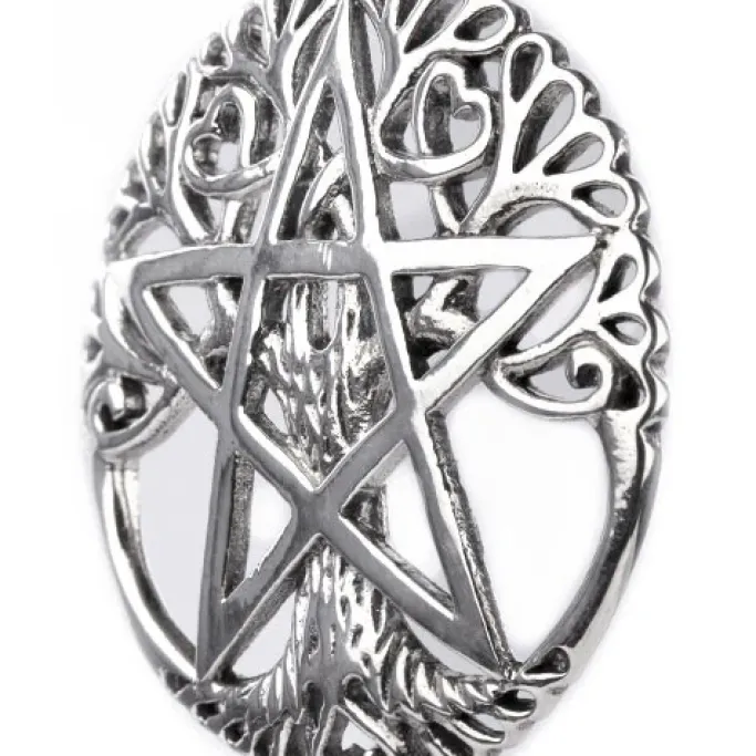 Echt etNox Pentagram Tree of Life Pendant Sterling Silver