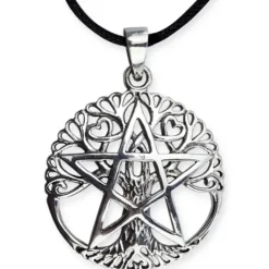 Echt etNox Pentagram Tree of Life Pendant Sterling Silver