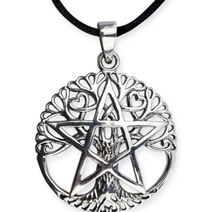 Echt etNox Pentagram Tree of Life Pendant Sterling Silver