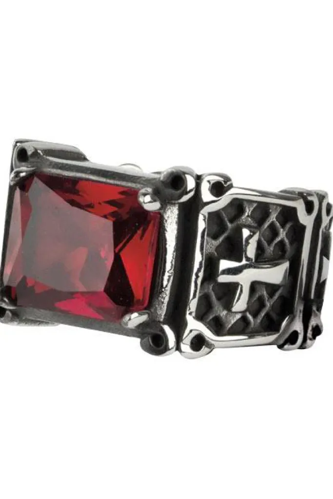 Echt etNox Red Crystal Cross Ring
