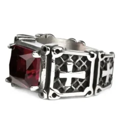Echt etNox Red Crystal Cross Ring