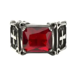 Echt etNox Red Crystal Cross Ring