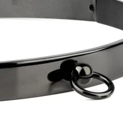 Echt etNox Story of O Black Steel Ring Fetish Choker
