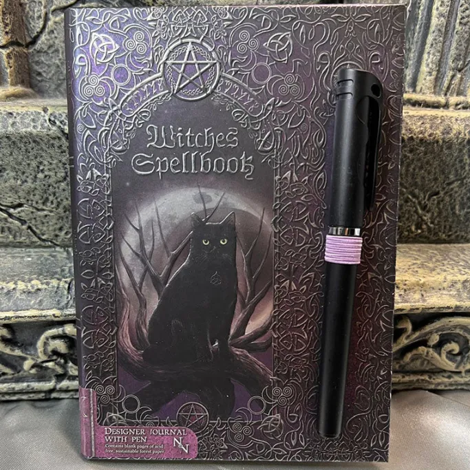 Nemesis Now Embossed Witches Spell Book Journal with Pen