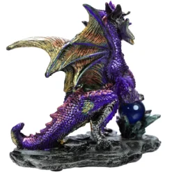 Puckator Enchanted Nightmare Purple Dragon Crystal Rock Soothsayer