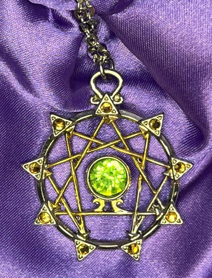 Mystic Kabbalah Enneagram Necklace