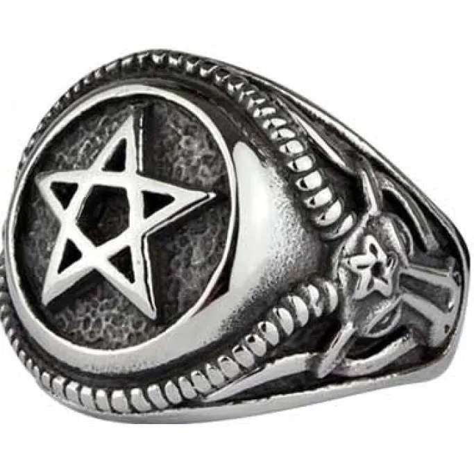 Echt etNox Big Pentagram Ring
