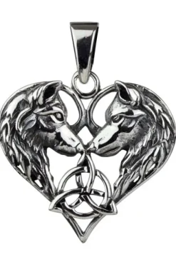 Echt etNox Wolf Heart Silver Pendant