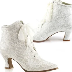 Fabulicious Victorian 30 Boots Ivory